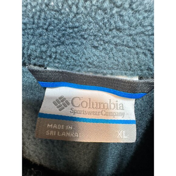 Columbia Mountain Full Zip Fleece Jacket Mens XL Two-Tone Blue Outdoors Camping - Picture 2 of 11